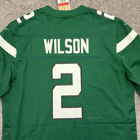 Nike New York Jets Football Jersey NFL #2 Wilson Men's Size L - Large - NWT $130 - Picture 7 of 16